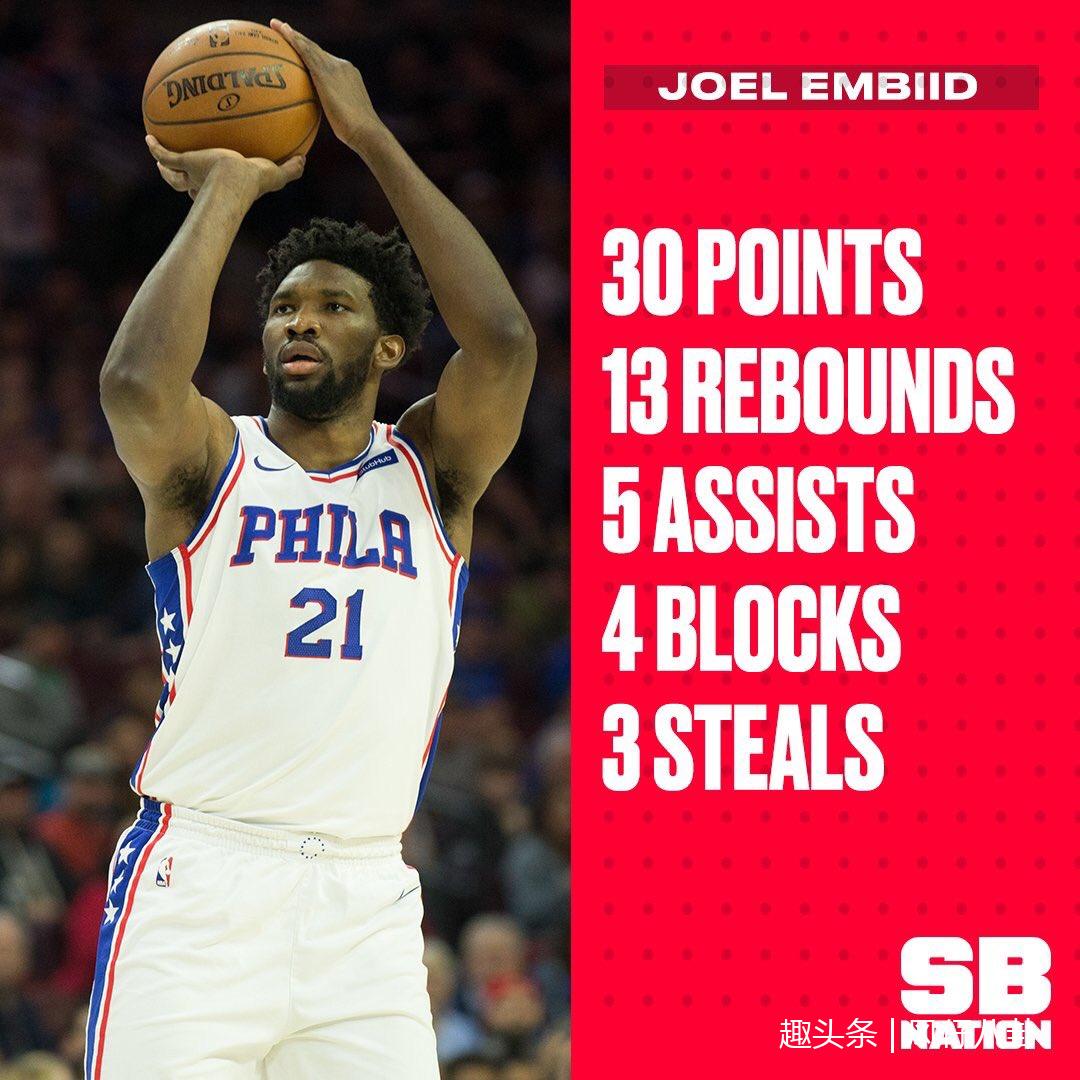 新疆队完胜公牛，恩比德关键制胜